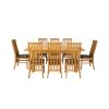 Lichfield 240cm Double Extending Table 8 Lichfield Brown Leather Chair Set - 6 Lichfield 240cm Double Extending Table 8 Lichfield Brown Leather Chair Set - 6