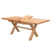 Provence 1.6m to 2.0m Extending  Cross Leg Oak Dining Table - 20% Off Discount Code FLASH - 2