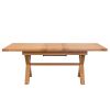 Provence 1.6m to 2.0m Extending  Cross Leg Oak Dining Table - 20% Off Discount Code FLASH - 13