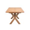 Provence 1.6m to 2.0m Extending  Cross Leg Oak Dining Table - 20% Off Discount Code FLASH - 15