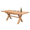 Provence 1.6m to 2.0m Extending  Cross Leg Oak Dining Table - 20% Off Discount Code FLASH - 4