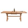 Provence 1.6m to 2.0m Extending  Cross Leg Oak Dining Table - 20% Off Discount Code FLASH - 9