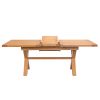 Provence 1.6m to 2.0m Extending  Cross Leg Oak Dining Table - 20% Off Discount Code FLASH - 10