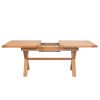 Provence 1.6m to 2.0m Extending  Cross Leg Oak Dining Table - 20% Off Discount Code FLASH - 11