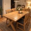 Provence 1.6m to 2.0m Extending  Cross Leg Oak Dining Table - £100 OFF AUTUMN SALE - 2