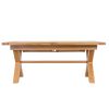 Provence 2.3m Extending Cross Leg Oak Dining Table - SUMMER SALE - 6