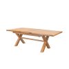 Provence 2.3m Extending Cross Leg Oak Dining Table - SUMMER SALE - 2