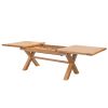Provence 2.8m Double Extending Cross Leg Oak Table - 20% Off Discount Code FLASH - 11