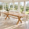 Provence 180cm-280cm Cross Leg Oak Extending Dining Table - £100 OFF AUTUMN SALE - 5 Provence 180cm-280cm Cross Leg Oak Extending Dining Table - £100 OFF AUTUMN SALE - 5