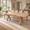 Provence 180cm-280cm Cross Leg Oak Extending Dining Table - £100 OFF AUTUMN SALE - 3 Provence 180cm-280cm Cross Leg Oak Extending Dining Table - £100 OFF AUTUMN SALE - 3