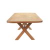 Provence 3.4m Double Extending X Leg Oak Table Oval Corners - £200 OFF SUMMER SALE - 12