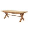 Provence 3.4m Double Extending X Leg Oak Table Oval Corners - £200 OFF SUMMER SALE - 13