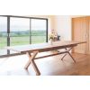 Provence 3.4m Large Double Extending X Leg Oak Dining Table - £200 OFF SUMMER SALE - 2