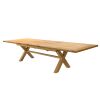 Provence 3.4m Large Double Extending X Leg Oak Dining Table - £200 OFF SUMMER SALE - 13