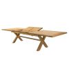 Provence 3.4m Large Double Extending X Leg Oak Dining Table - £200 OFF SUMMER SALE - 4