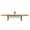 Provence 3.4m Large Double Extending X Leg Oak Dining Table - £200 OFF SUMMER SALE - 9