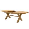 Provence 2.3m Cross Leg Extending Oak Table Oval Corners - £100 OFF SUMMER SALE - 8