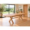 Provence 180cm-280cm Cross Leg Oak Extending Dining Table with Rounded Corners - £100 OFF AUTUMN SALE - 2 Provence 180cm-280cm Cross Leg Oak Extending Dining Table with Rounded Corners - £100 OFF AUTUMN SALE - 2