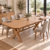Provence 180cm-280cm Cross Leg Oak Extending Dining Table with Rounded Corners - £100 OFF AUTUMN SALE - 9 Provence 180cm-280cm Cross Leg Oak Extending Dining Table with Rounded Corners - £100 OFF AUTUMN SALE - 9