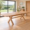 Provence 180cm-280cm Cross Leg Oak Extending Dining Table with Rounded Corners - £100 OFF AUTUMN SALE - 7 Provence 180cm-280cm Cross Leg Oak Extending Dining Table with Rounded Corners - £100 OFF AUTUMN SALE - 7