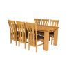 Riga 180cm Oak Table 8 Churchill Brown Leather Oak Chair Set - 4 Riga 180cm Oak Table 8 Churchill Brown Leather Oak Chair Set - 4
