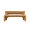 Riga 180cm Oak Table 2 Cambridge 180cm Bench Set - 3 Riga 180cm Oak Table 2 Cambridge 180cm Bench Set - 3