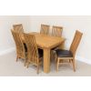 Riga 1.4m Oak Table Set 6 Lichfield Brown Leather Dining Chairs Set - 2 Riga 1.4m Oak Table Set 6 Lichfield Brown Leather Dining Chairs Set - 2