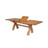 180cm to 230cm Country Oak Cross Leg Extending Table - 20% Off Discount Code FLASH - 8