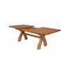 180cm to 230cm Country Oak Cross Leg Extending Table - 20% Off Discount Code FLASH - 14
