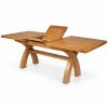 180cm to 230cm Country Oak Cross Leg Extending Table - £100 OFF AUTUMN SALE - 4