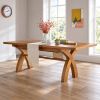 180cm to 230cm Country Oak Cross Leg Extending Table - £100 OFF AUTUMN SALE - 2