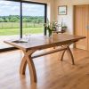 180cm to 230cm Country Oak Cross Leg Extending Table - £100 OFF AUTUMN SALE - 7