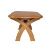 Country Oak 2.3m Cross Leg Extending Dining Table Oval Corners - £50 OFF SUMMER SALE - 10