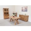Country Oak 2.3m Cross Leg Extending Dining Table Oval Corners - £50 OFF SUMMER SALE - 14