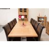 Country Oak 2.8m Large Double Extending Oak Dining Table - 20% Off Discount Code FLASH - 11