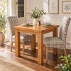 80cm x 80cm Country Oak Small Square Oak Dining Table - 20% Off Discount Code FLASH - 2