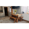 Country Oak 1.2m x Leg Oak Dining Bench - £50 OFF FLASH SALE - 4 Country Oak 1.2m x Leg Oak Dining Bench - £50 OFF FLASH SALE - 4
