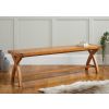 Country Oak 160cm Solid Oak Cross Leg Bench - £50 OFF FLASH SALE - 2