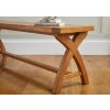 Country Oak 160cm Solid Oak Cross Leg Bench - £50 OFF FLASH SALE - 6