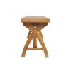 Country Oak 160cm Solid Oak Cross Leg Bench - £50 OFF FLASH SALE - 10