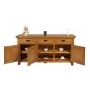 Country Oak 160cm Large Fully Assembled Oak Sideboard - SUMMER SALE - 21