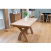 Country Oak 1.3 to 1.8m Cross Leg Oak Dining Table - 20% Off Discount Code FLASH - 19 Country Oak 1.3 to 1.8m Cross Leg Oak Dining Table - 20% Off Discount Code FLASH - 19