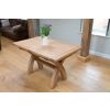 Country Oak 1.3 to 1.8m Cross Leg Oak Dining Table - 20% Off Discount Code FLASH - 22 Country Oak 1.3 to 1.8m Cross Leg Oak Dining Table - 20% Off Discount Code FLASH - 22
