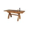 Country Oak 1.3 to 1.8m Cross Leg Oak Dining Table - 20% Off Discount Code FLASH - 7 Country Oak 1.3 to 1.8m Cross Leg Oak Dining Table - 20% Off Discount Code FLASH - 7