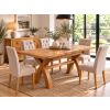 Country Oak 130cm-180cm Cross Leg Butterfly Extending Dining Table - £50 OFF AUTUMN SALE - 2 Country Oak 130cm-180cm Cross Leg Butterfly Extending Dining Table - £50 OFF AUTUMN SALE - 2