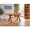 Country Oak 130cm-180cm Cross Leg Butterfly Extending Dining Table - £50 OFF AUTUMN SALE - 7 Country Oak 130cm-180cm Cross Leg Butterfly Extending Dining Table - £50 OFF AUTUMN SALE - 7