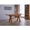 Country Oak 1.3 to 1.8m Cross Leg Oak Dining Table - 20% Off Discount Code FLASH - 2 Country Oak 1.3 to 1.8m Cross Leg Oak Dining Table - 20% Off Discount Code FLASH - 2