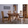 Country Oak 1.3 to 1.8m Cross Leg Oak Dining Table - 20% Off Discount Code FLASH - 3 Country Oak 1.3 to 1.8m Cross Leg Oak Dining Table - 20% Off Discount Code FLASH - 3