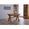 Country Oak 1.3 to 1.8m Cross Leg Oak Dining Table - 20% Off Discount Code FLASH - 4 Country Oak 1.3 to 1.8m Cross Leg Oak Dining Table - 20% Off Discount Code FLASH - 4
