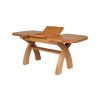 130cm to 180cm Country Oak X Leg Butterfly Extending Table Oval Corners - 20% Off Discount Code FLASH - 8